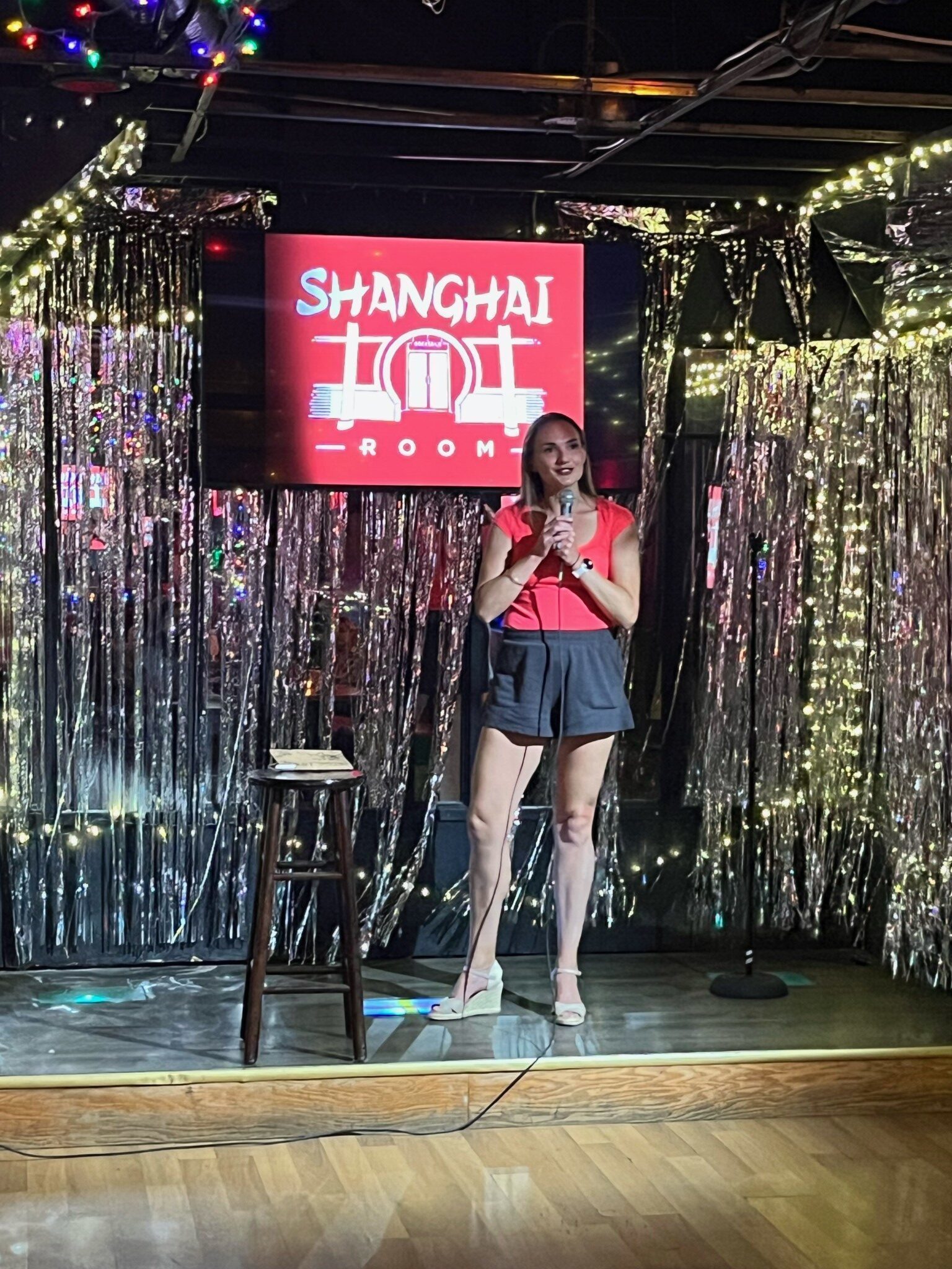 Julie Zack The author performing her comedy routine